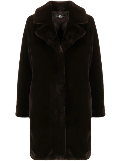 Luisa Cerano Spread Collar Coat In Brown