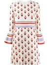 Valentino Geometric-print Dress In Neutrals