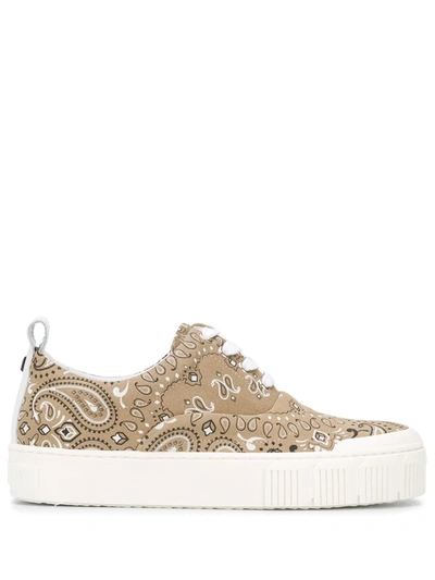 Pierre Hardy Paisley Print Trainers In Neutrals