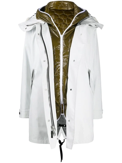 Ienki Ienki Multi-layered Parka Coat In White