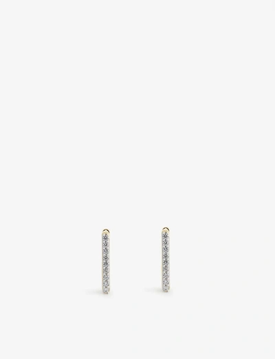 Missoma Pave Ovate Crystal And 18ct Gold-plated Vermeil Sterling Silver Huggies
