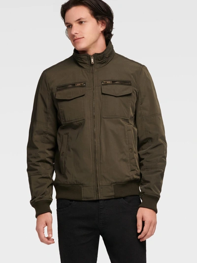 Dkny Men's Performance Field Jacket With Hood - In Army Green