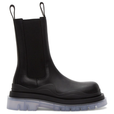 Bottega Veneta The Tire Chunky-sole Leather Chelsea Boots In Black