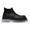 Bottega Veneta Bv Tire Leather Boots In Black