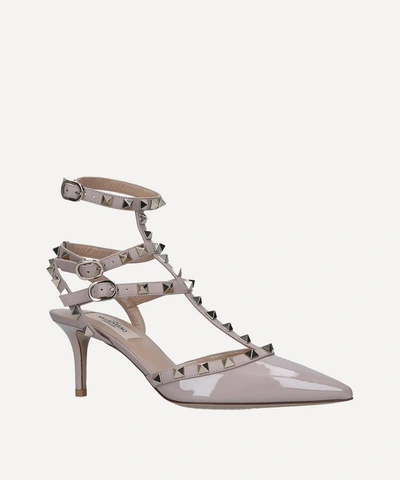 Valentino Garavani So Noir 65 Rockstud Pumps In Nude