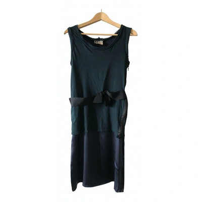 Pre-owned Lanvin Silk Mid-length Dress In Green