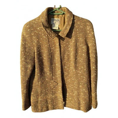 Pre-owned Chanel Tweed Jacket In Beige