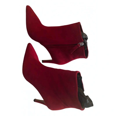 Pre-owned P.a.r.o.s.h Boots In Red