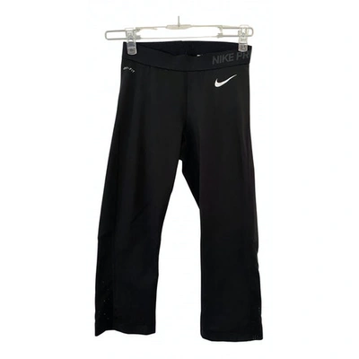 Pre-owned Nike Black Polyester Trousers
