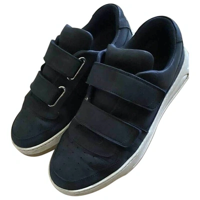 Pre-owned Acne Studios Leather Low Trainers In Black