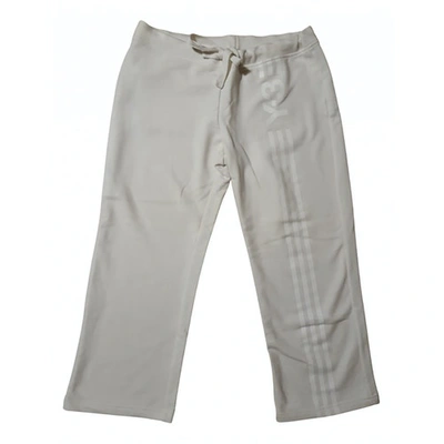 Pre-owned Y-3 White Cotton Trousers