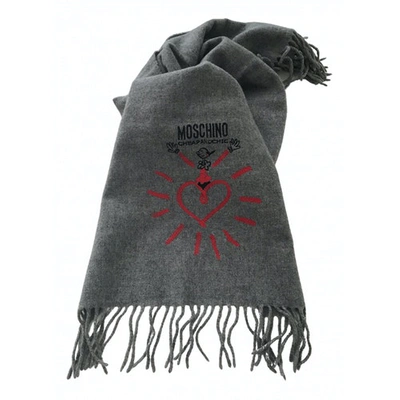 Pre-owned Moschino Cheap And Chic Wool Scarf In Grey