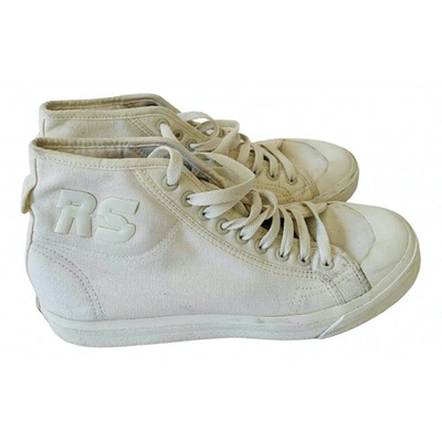 Pre-owned Raf Simons White Cloth Trainers