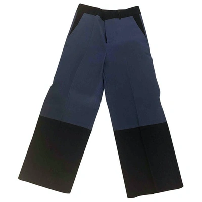 Pre-owned Pt01 Straight Pants In Blue