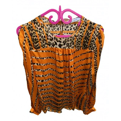Pre-owned Blumarine Silk Shirt In Orange