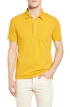 Billy Reid Pensacola Slim Fit Garment Dye Polo In Sunflower