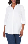 Foxcroft Pamela Non-iron Stretch Tunic Blouse In White