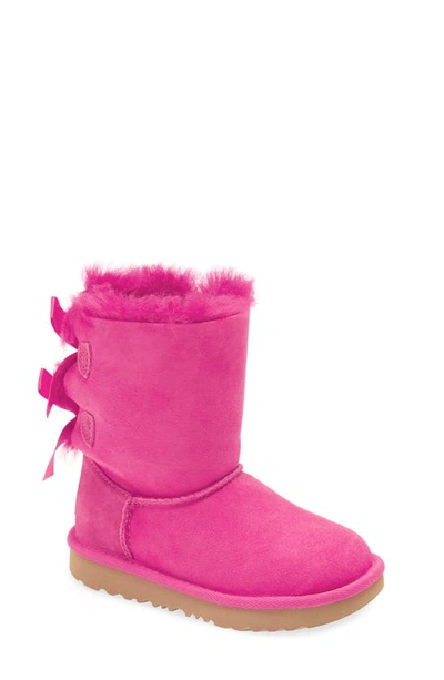 Ugg Kids' Bailey Bow Ii Water Resistant Genuine Shearling Boot In Rock Rose  | ModeSens