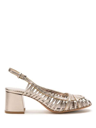 Sarah Chofakian Leather Jezz Sandals In Gold