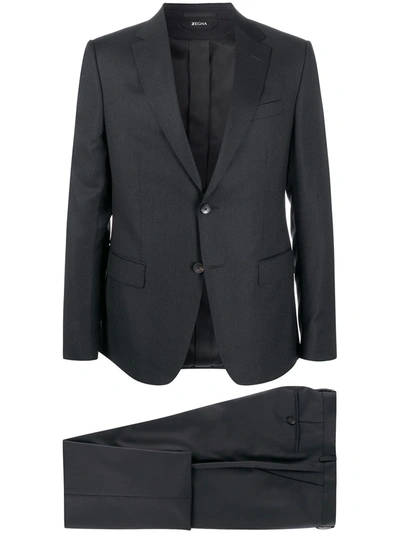 Ermenegildo Zegna Single-breasted Suit In Black