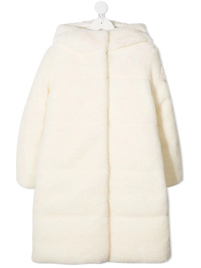 Moncler Kids' Textured Padded Coat In White