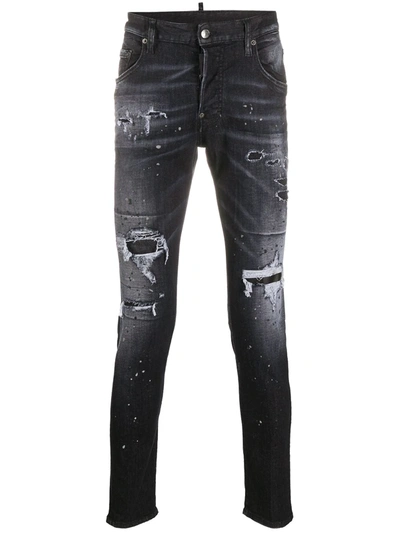 Dsquared2 Skater Slim-fit Jeans In Black