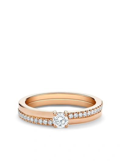 De Beers 18kt Rose Gold The Promise Small Round Brilliant Diamond Ring