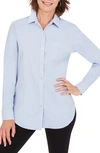 Foxcroft Non-iron Boyfriend Button-up Shirt In Blue Wave