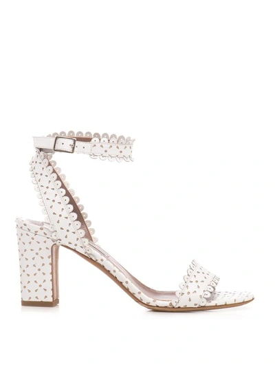 Tabitha Simmons 70mm Letitia Perforated Leather Sandals In White