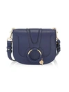 See By Chloé Women's Mini Hana Leather Saddle Bag In Navy