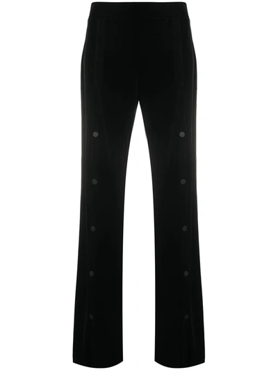 Wolford Blake Wide-leg Stretch-velvet Trousers In Black