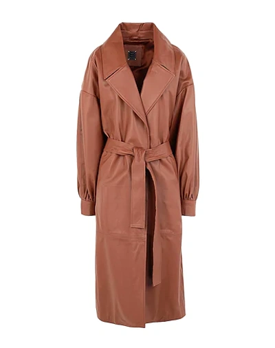 8 By Yoox Overcoats In Brown