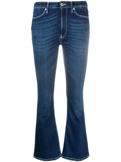 Dondup Mandy Mid-rise Flared Jeans In Blue