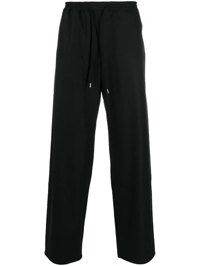 A Kind Of Guise Drawstring-waist Straight Trousers In Black