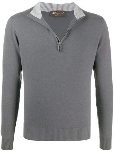 Doriani Cashmere Half-zip Cashmere Jumper In Grey