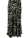 Ba&sh Ba & Sh Tomy Printed Midi Skirt In Black