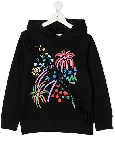 Stella Mccartney Kids' Fireworks-print Hoodie In Black