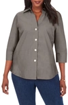 Foxcroft Paige Button-up Shirt In Charcoal