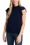 1.state Ruffle Sleeve Knit Top In Jbs Navy