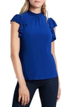 1.state Ruffle Sleeve Knit Top In Goddess Blue