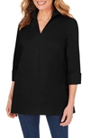 Foxcroft Lydia Wrinkle-free Non-iron Shirt In Black