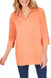 Foxcroft Lydia Wrinkle-free Non-iron Shirt In Coral Twist