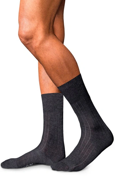 Falke Men's No. 2 Cashmere Mid-calf Socks In Anthracite