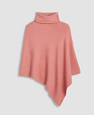 Ann Taylor Turtleneck Poncho In Clay Pottery