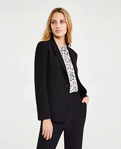 Ann Taylor The Shawl Blazer In Doubleweave In Black