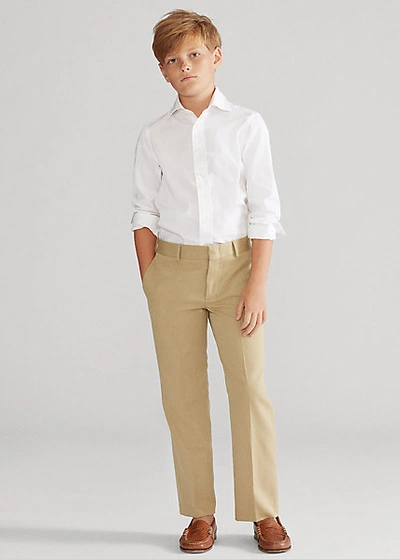 Polo Ralph Lauren Kids' Wool Gabardine Trouser In Tan