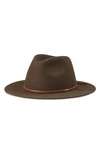 Brixton 'wesley' Wool Fedora In Brown