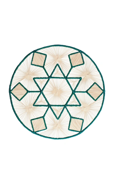 Mercedes Salazar Set Of 2 Snowflake Placemats In Blue