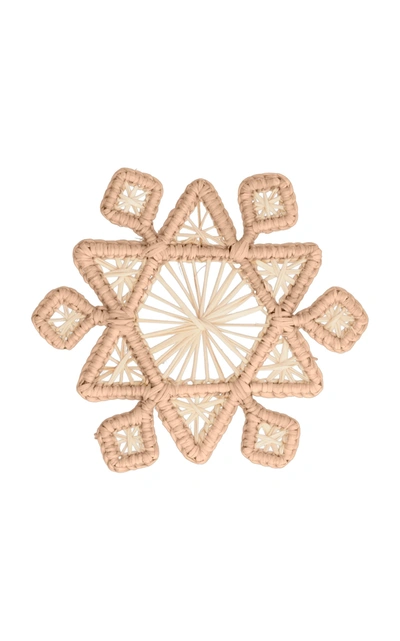 Mercedes Salazar Set Of 4 Star Snowflake Napkin Rings In Pink