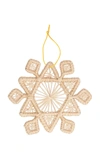 Mercedes Salazar Set Of 4 Star Snowflake Ornaments In Neutral